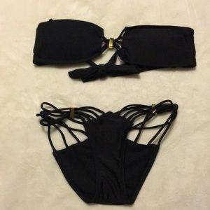 Victoria’s Secret strappy black bikini